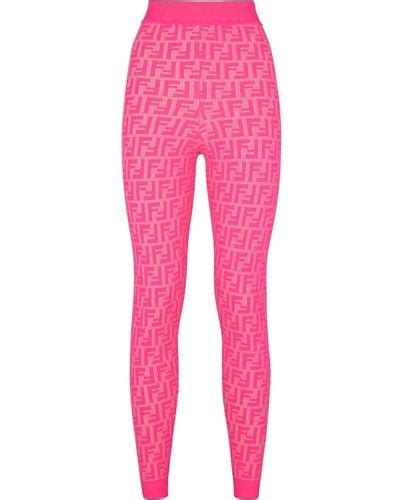 fendi logo leggings pink|Fendi tights for women.